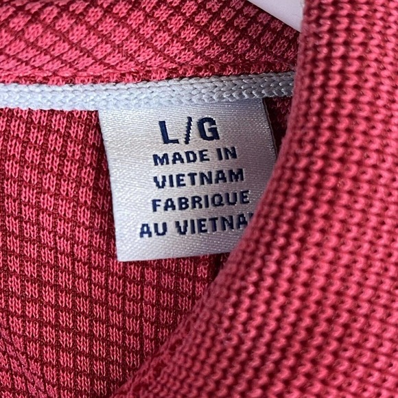 Tommy Bahama Mens L Short Sleeve Polo Shirt Red Slit Hem Embroidered Logo - Picture 8 of 10